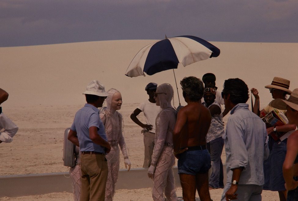 David Bowie with other visitors filming “Man Who Fell to Earth” in White Sands National Park. Photo courtesy of U.S. National Park Service.