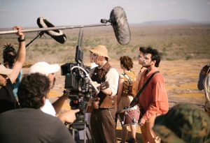 Filming in Brazil.
