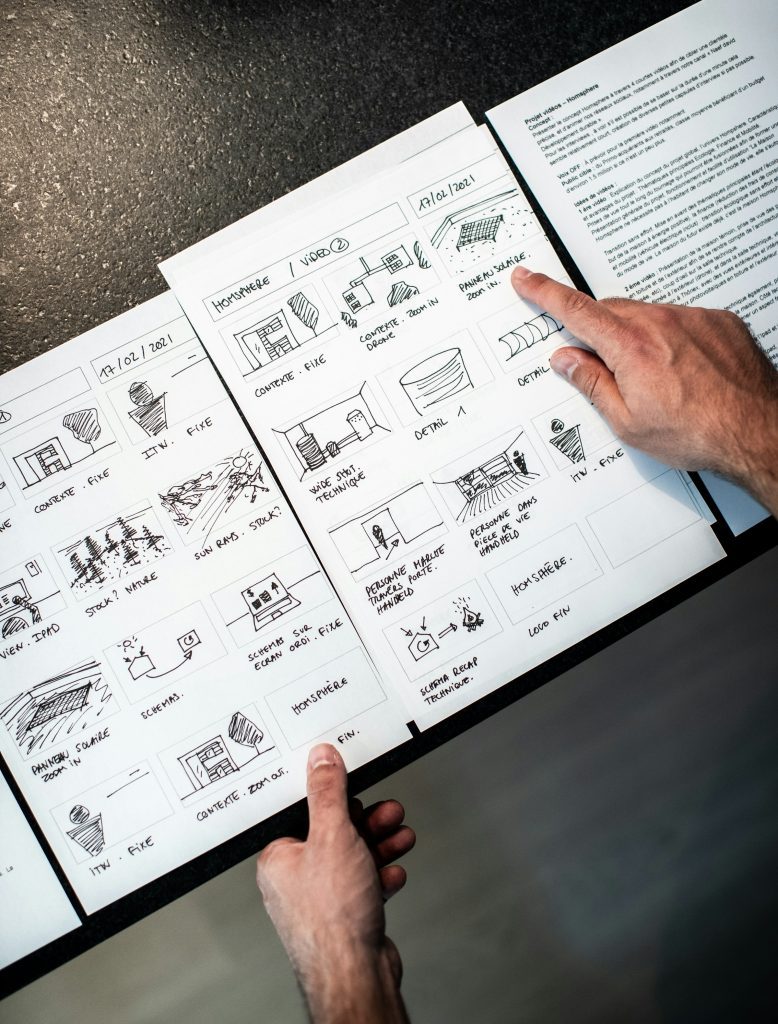 Filmmaker's storyboard. Photo credit Dix Sept via Unsplash