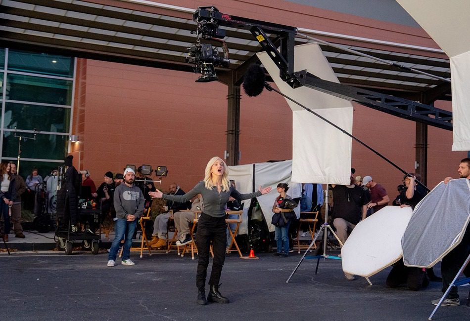 Filming scenes from the new Scary Movie in Atlanta, Georgia. Credit - The Georgia Film Office Facebook